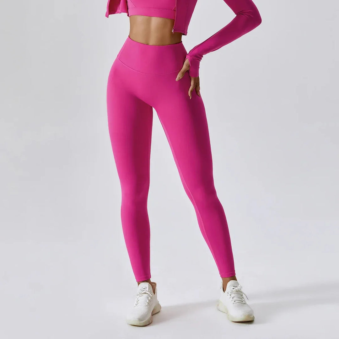 Yoga Shorts Set with Logo, Seamless 3 Color Design - 2 Piece Fitness Set - Allen-Fitness