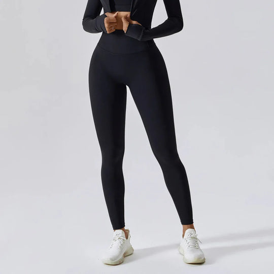 Yoga Shorts Set with Logo, Seamless 3 Color Design - 2 Piece Fitness Set - Allen-Fitness