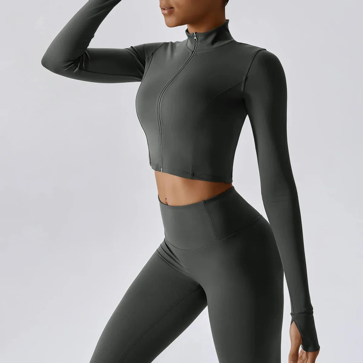 Yoga Shorts Set with Logo, Seamless 3 Color Design - 2 Piece Fitness Set - Allen-Fitness