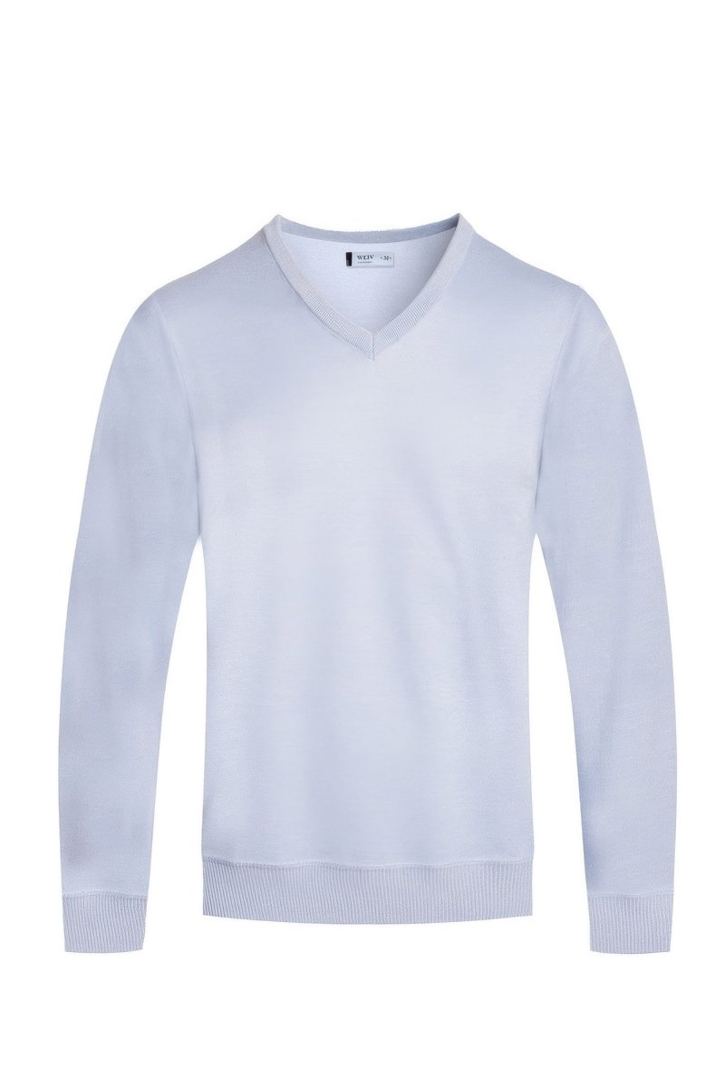 Light blue sweater on a white background
