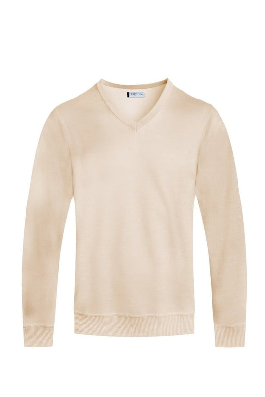 Beige sweater on a white background