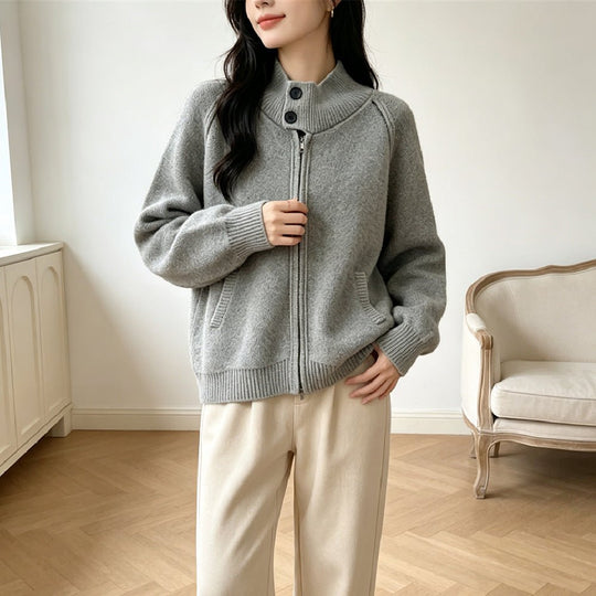 Stand up collar zipper sweater - Premium Fitness &amp; Activewear for Men &amp; Women|UK