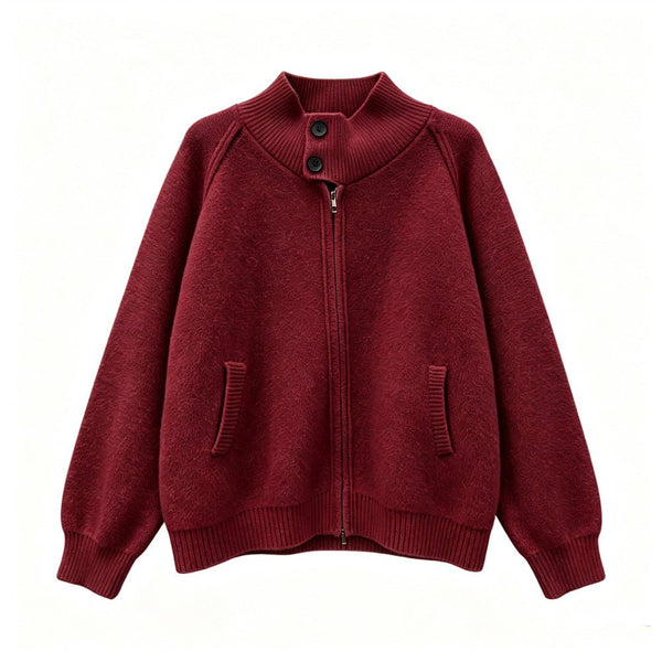 Stand up collar zipper sweater - Premium Fitness & Activewear for Men & Women|UK