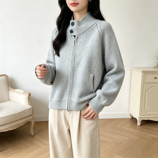 Stand up collar zipper sweater - Premium Fitness &amp; Activewear for Men &amp; Women|UK