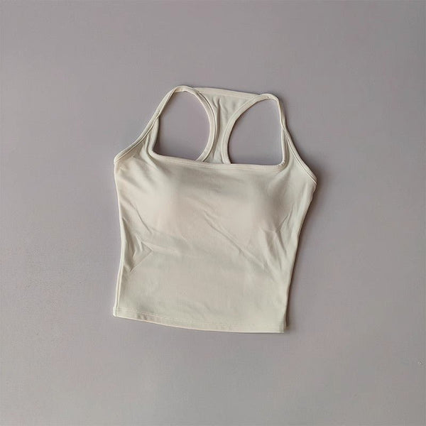 Strap-back Breathable Yoga Tank Top I-shaped Back Design