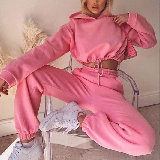 Stylish 2 Piece Women's Jogging Suits - Long Sleeve Hoodie & Casual Fitness Tracksuits - Allen - Fitness