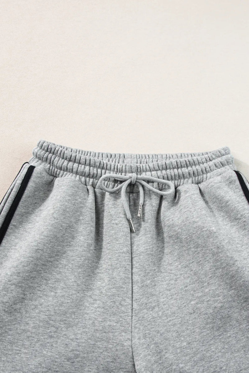 Stylish Activewear Set for Women: Side Striped Round Neck Top & Pants, Comfortable & Durable - Allen - Fitness