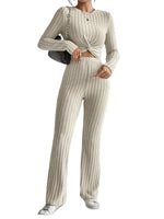 Stylish Apricot Short Top And Pants Set - Slim Fit Design for Contemporary Looks - Allen-Fitness