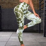 Stylish Women's Seamless Leggings, High Waist Tie Dye Printed, Hip Lifting for Fitness & Running - Allen-Fitness
