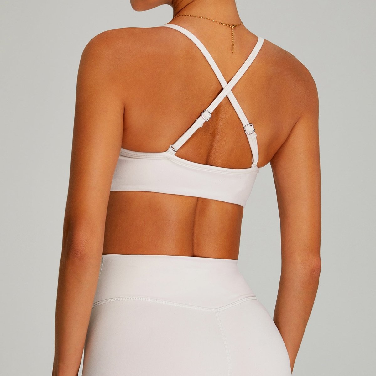 Summer New Fitted Sports Bra for Women, Cross Back Design, Yoga Wear, Bare Skin Feel, Shockproof Running, Wearable Outdoor Workout Bra - Premium Fitness & Activewear