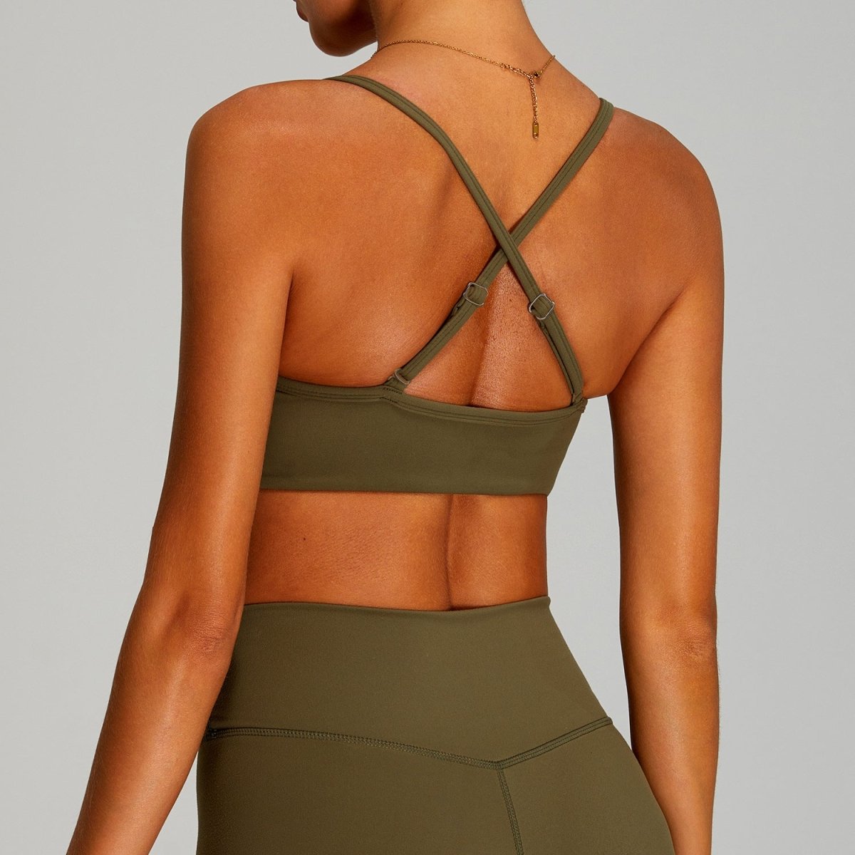 Summer New Fitted Sports Bra for Women, Cross Back Design, Yoga Wear, Bare Skin Feel, Shockproof Running, Wearable Outdoor Workout Bra - Premium Fitness & Activewear