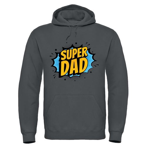 Super Dad Hoodie - Perfect Father's Day Hoodie with Pouch Pocket & Comfy Fleece Lining - Allen - Fitness