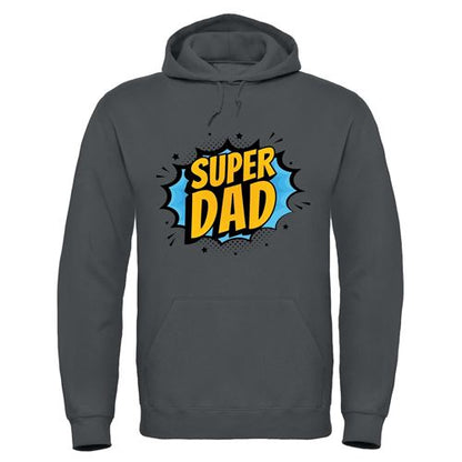 Super Dad Hoodie - Perfect Father's Day Hoodie with Pouch Pocket & Comfy Fleece Lining - Allen - Fitness