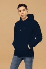 Sustainable Streetwear Hoodie - Minimalist Navy Organic Cotton with Double-Layered Hood - Allen-Fitness