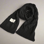 Sweet Labeling 8-Word Twist Apricot Women's Small Scarf in Deer Plush Fabric for Warmth and Style - Allen-Fitness