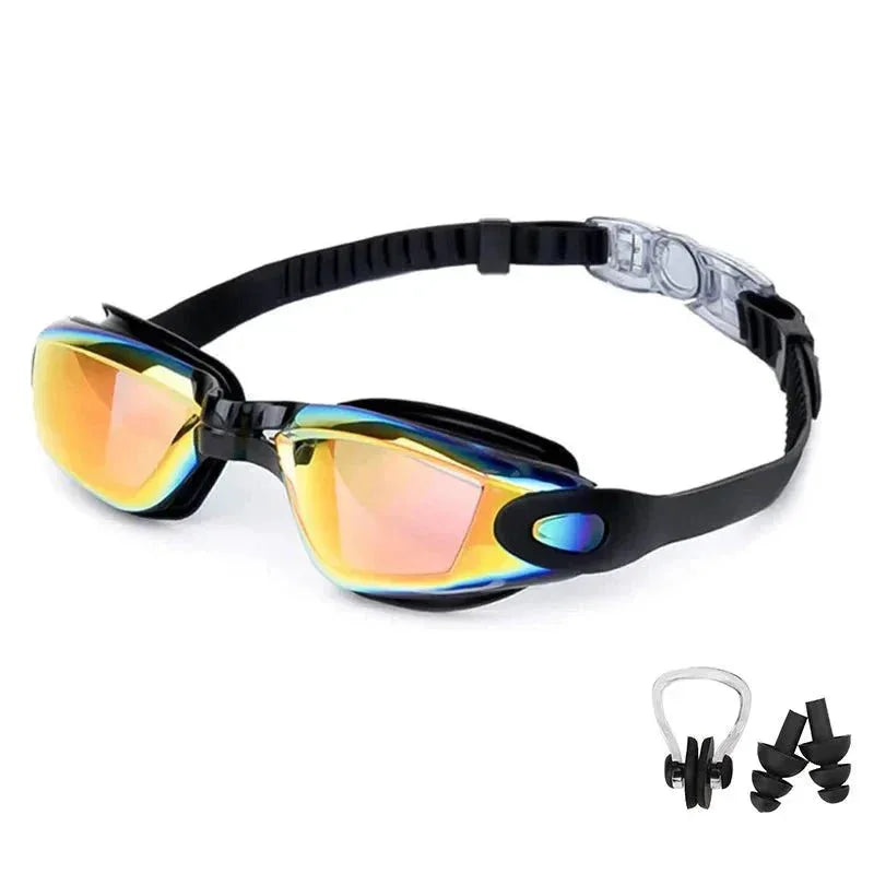 Swimming Goggles for Men &amp; Women – Anti-Fog UV Protection, Waterproof, Adjustable Silicone Swim Goggles for Adults &amp; Kids - Allen-Fitness