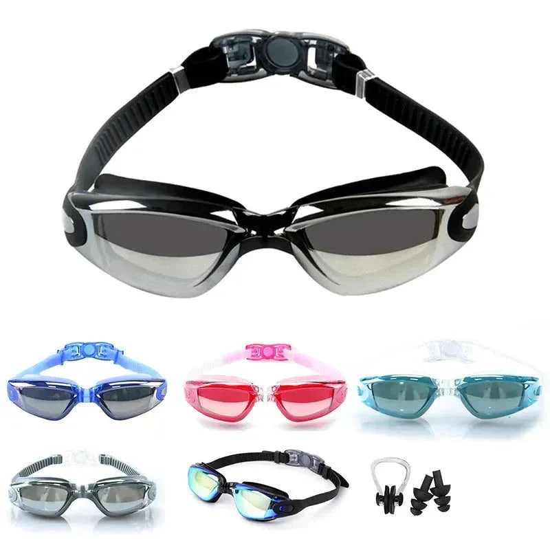 Swimming Goggles for Men &amp; Women – Anti-Fog UV Protection, Waterproof, Adjustable Silicone Swim Goggles for Adults &amp; Kids - Allen-Fitness