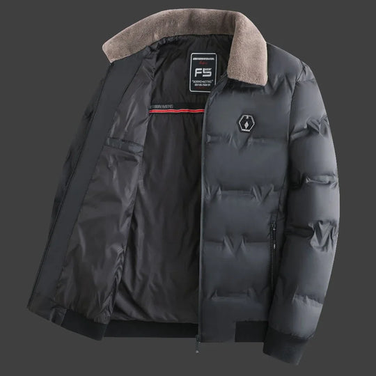 Thick Winter Jacket Men - Warm Solid Color Down Coat for Youth, Available in 3 Stylish Colors - Allen-Fitness