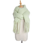 Thick Women's Scarf in Mohair Twist Braid, Stylish Plush Winter Accessory for Warmth and Elegance - Allen-Fitness