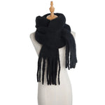 Thick Women's Scarf in Mohair Twist Braid, Stylish Plush Winter Accessory for Warmth and Elegance - Allen-Fitness
