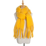 Thick Women's Scarf in Mohair Twist Braid, Stylish Plush Winter Accessory for Warmth and Elegance - Allen-Fitness
