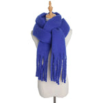 Thick Women's Scarf in Mohair Twist Braid, Stylish Plush Winter Accessory for Warmth and Elegance - Allen-Fitness