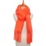 Thick Women's Scarf in Mohair Twist Braid, Stylish Plush Winter Accessory for Warmth and Elegance - Allen-Fitness