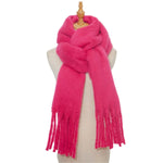 Thick Women's Scarf in Mohair Twist Braid, Stylish Plush Winter Accessory for Warmth and Elegance - Allen-Fitness