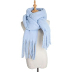 Thick Women's Scarf in Mohair Twist Braid, Stylish Plush Winter Accessory for Warmth and Elegance - Allen-Fitness