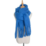 Thick Women's Scarf in Mohair Twist Braid, Stylish Plush Winter Accessory for Warmth and Elegance - Allen-Fitness