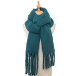 Thick Women's Scarf in Mohair Twist Braid, Stylish Plush Winter Accessory for Warmth and Elegance - Allen-Fitness