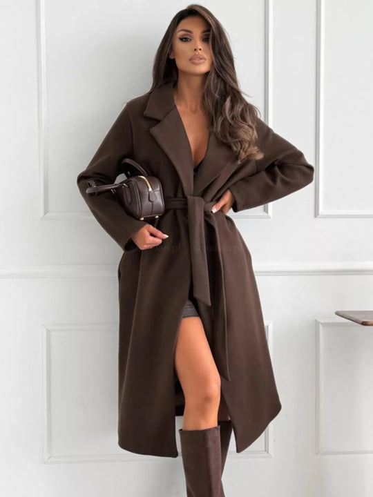 Tie Waist Longline Coat - Allen Fitness | Running Shoes, Leggings &amp; Activewear UK