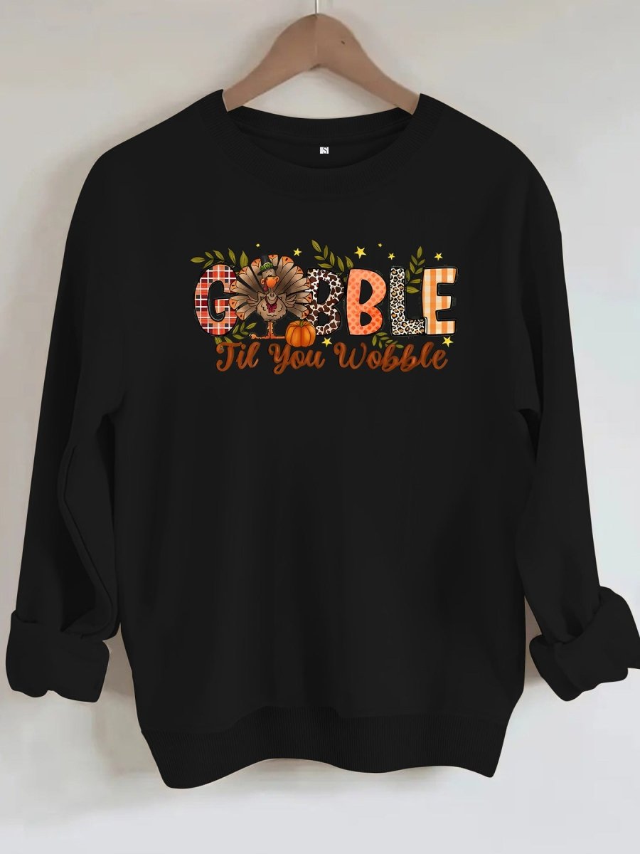 Turkey print loose fleece hoodie - Premium Fitness & Activewear
