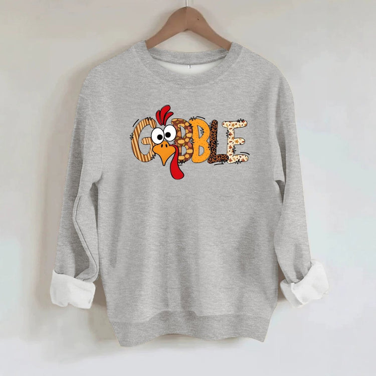 Turkey print loose fleece hoodie - Premium Fitness & Activewear
