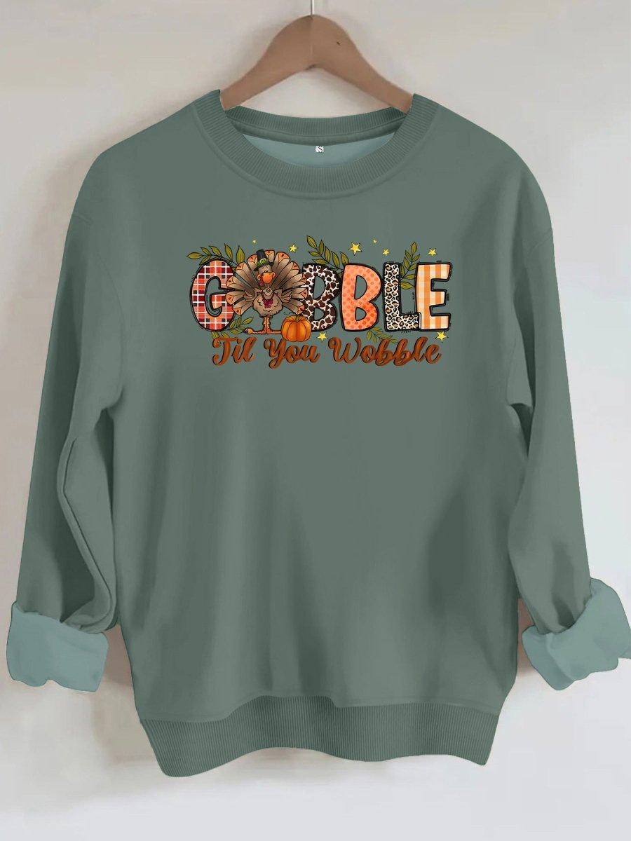 Turkey print loose fleece hoodie - Premium Fitness & Activewear