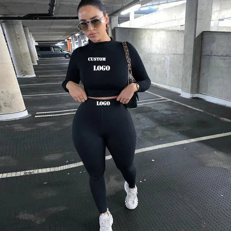 Two Piece Workout Set for Women - Long Sleeve Yoga Fitness Outfit for Comfortable Performance - Allen-Fitness