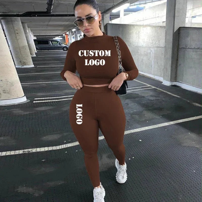 Two Piece Workout Set for Women - Long Sleeve Yoga Fitness Outfit for Comfortable Performance - Allen-Fitness