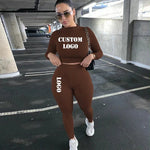 Two Piece Workout Set for Women - Long Sleeve Yoga Fitness Outfit for Comfortable Performance - Allen-Fitness