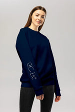 Unisex Navy Sweatshirt - Eco-Friendly Organic Cotton, Stylish Design with Pitod Logo - Allen-Fitness