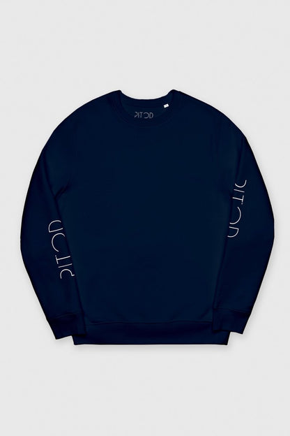 Unisex Navy Sweatshirt - Eco - Friendly Organic Cotton, Stylish Design with Pitod Logo - Allen - Fitness