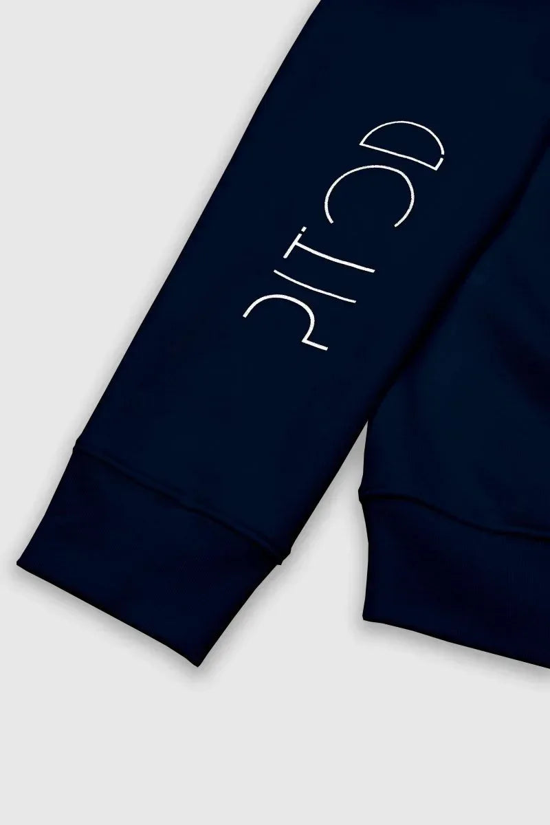Unisex Navy Sweatshirt - Eco-Friendly Organic Cotton, Stylish Design with Pitod Logo - Allen-Fitness