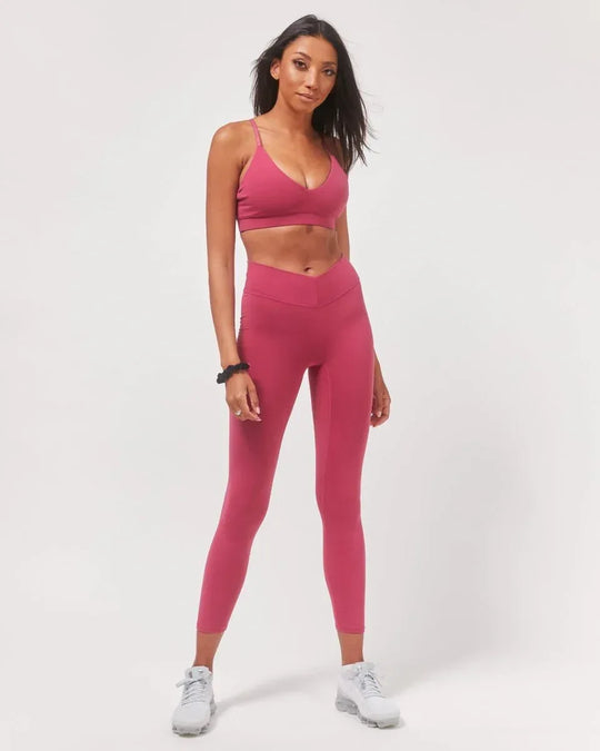 Uplift V Neck Sports Bralette - Soft Cloudlux Fabric, 4 Way Stretch &amp; Supportive J Hook - Allen-Fitness