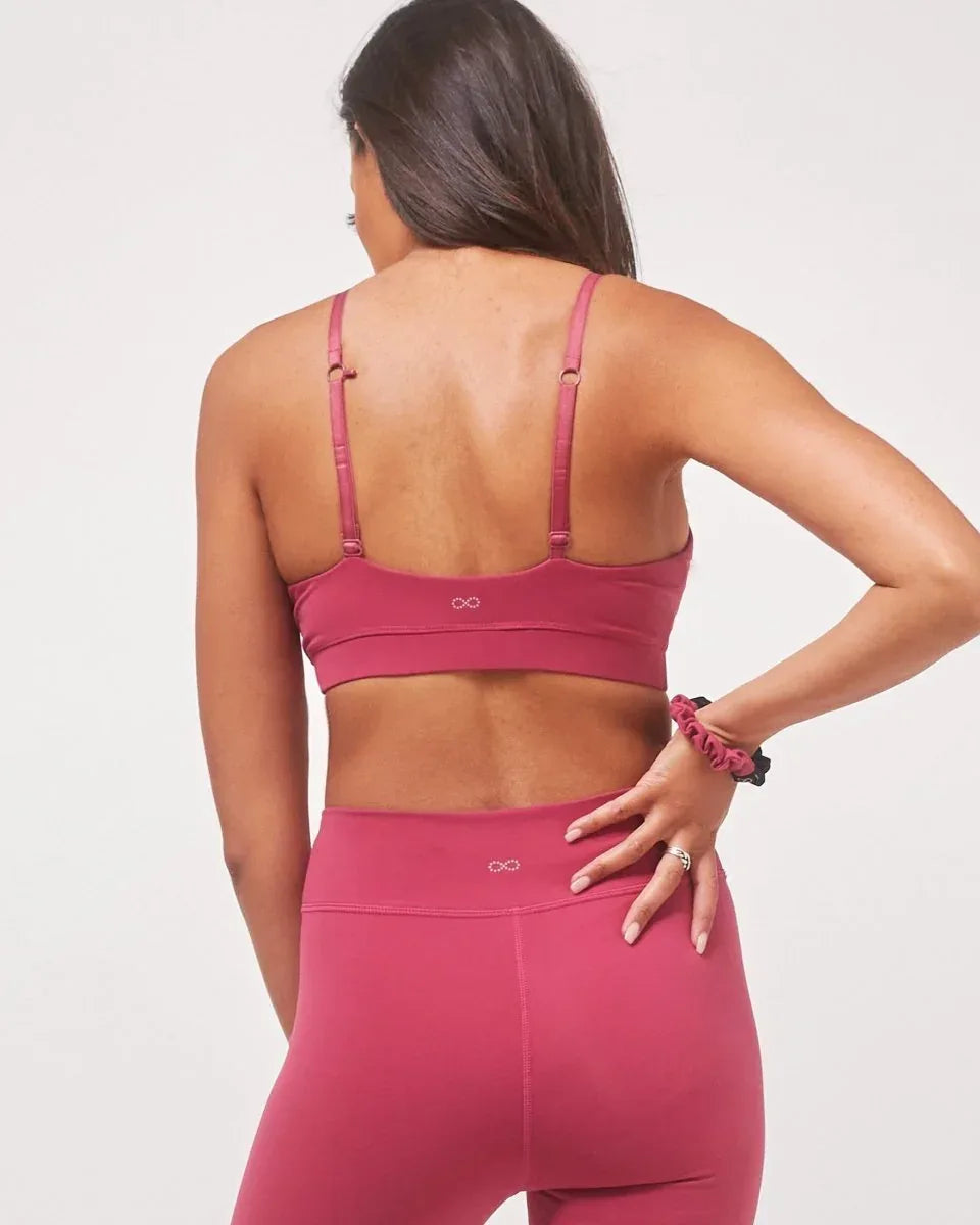 Uplift V Neck Sports Bralette - Soft Cloudlux Fabric, 4 Way Stretch &amp; Supportive J Hook - Allen-Fitness