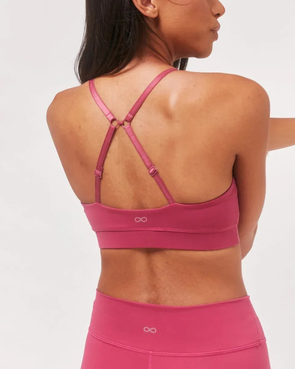 Uplift V Neck Sports Bralette - Soft Cloudlux Fabric, 4 Way Stretch & Supportive J Hook - Allen-Fitness
