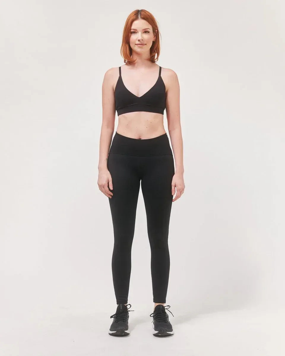 Uplift V Neck Sports Bralette - Soft Cloudlux Fabric, 4 Way Stretch &amp; Supportive J Hook - Allen-Fitness