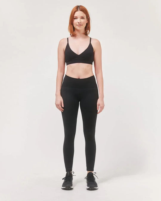 Uplift V Neck Sports Bralette - Soft Cloudlux Fabric, 4 Way Stretch &amp; Supportive J Hook - Allen-Fitness