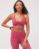 Uplift V Neck Sports Bralette - Soft Cloudlux Fabric, 4 Way Stretch & Supportive J Hook - Allen-Fitness