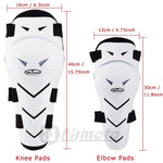 VEMAR 4PCS Motorcycle Elbow Knee Pads Protector Set with Adjustable Fit - Black - Allen-Fitness