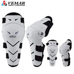 VEMAR 4PCS Motorcycle Elbow Knee Pads Protector Set with Adjustable Fit - Black - Allen-Fitness