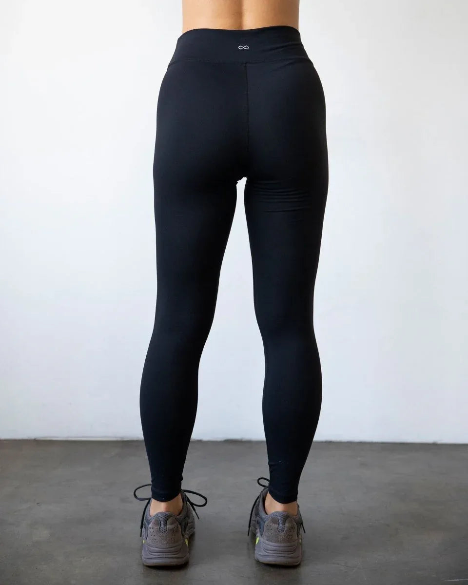 Vendetta 7/8 Breathable Workout Leggings with High-Waisted V Waistband - 26" Inseam - Allen-Fitness